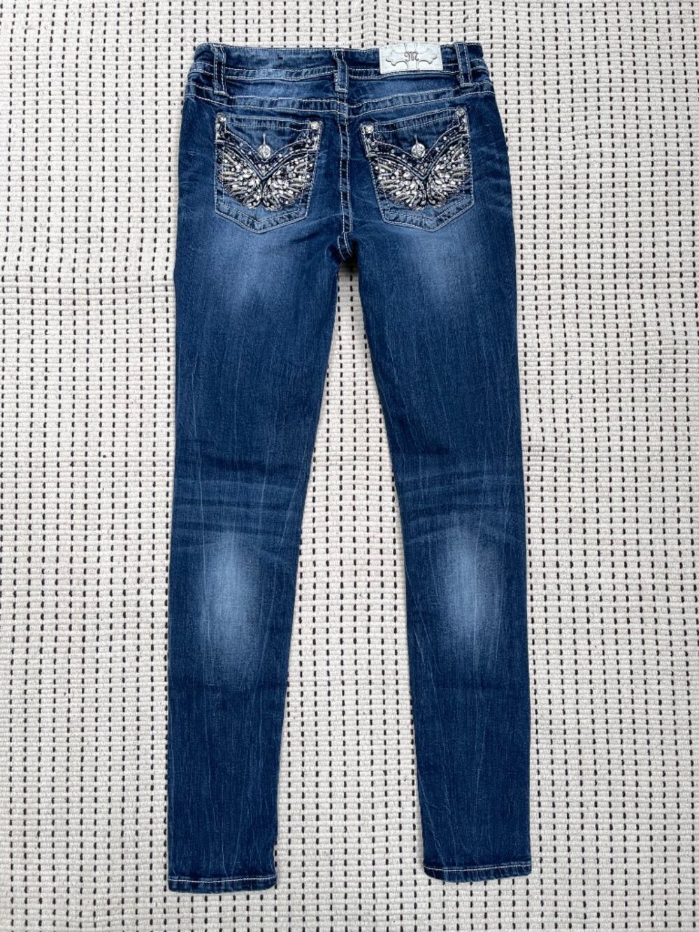 Miss Me Standard Skinny Mid Rise Button Pocket Jeans Size 30 Western - Picture 8 of 8